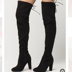 BRAND NEW!! Thigh High Black Suede Boots